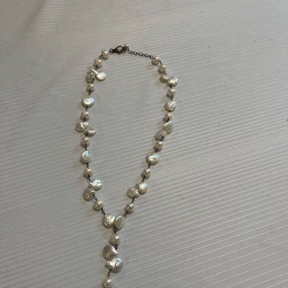 Hand Wrapped Pearl VTG Necklace - Picture 2 of 6